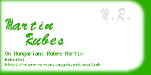 martin rubes business card